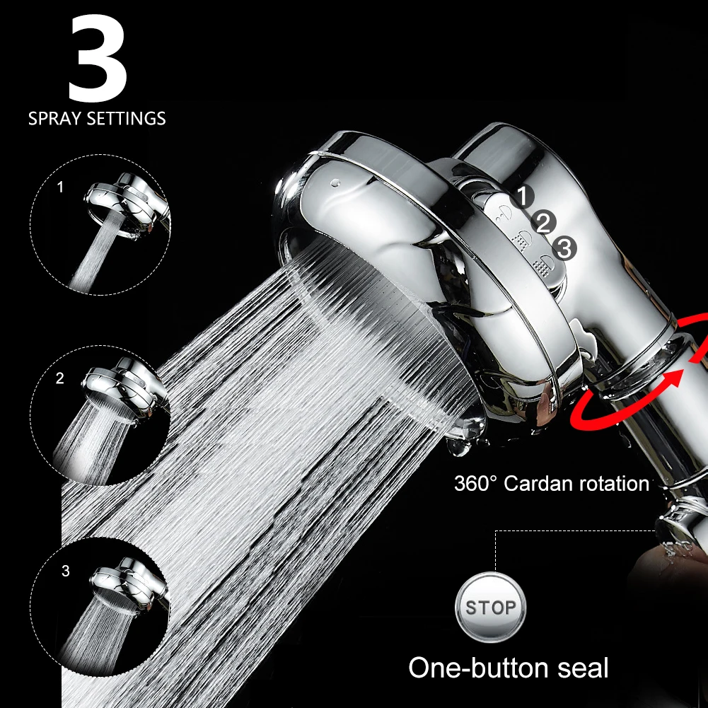 

High Quality Pressure Rainfall Shower Head 300 Holes Shower Head Water Saving Filter Spray Nozzle High Pressure Water Saving