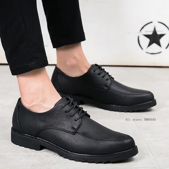 

Vintage Mens Dress Shoes Fashion Men Dress Shoes Pointed Toe Black Business Men Footwear Formal Dress Sneakers Office Shoes