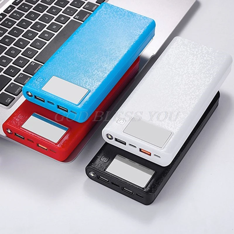 QC 3,0 Dual USB+ type C PD 8x18650 батарея DIY Блок питания светодиодный свет быстрое зарядное устройство для iPhone samsung сотовый телефон планшет 37MC