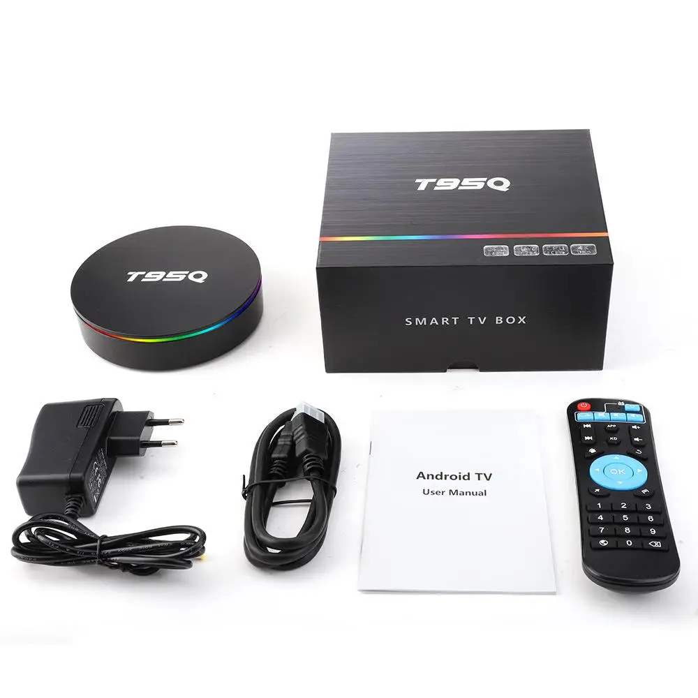 T95Q Android 9,0 ТВ приставка Amlogic S905X2 Quad Cor 4G 32G 2,4/5,8G Wifi BT4.1 100M 4K медиаплеер 4GB64GB Смарт ТВ приставка PK X96Max