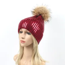 Новые игральные кости действительно волосы мяч супер большой волос мяч блёстки вязать шляпу дамы тренд керлинг шерсть Наушники наружная теплая шляпа