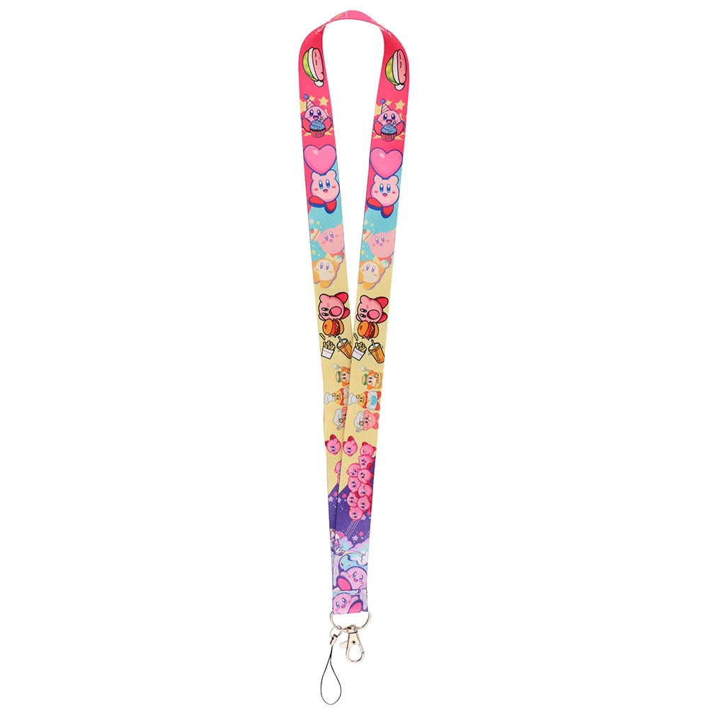 Japanese Anime Pink Elves ID Card Holder Bus Card Holder Staff Lanyard For Keys Phone DIY Hang Rope for badge holder,badge holder keychain,anime badge case,anime keychain badge