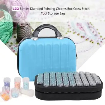 

132 Bottles Diamond Painting Storage Box Diamond Bead Container Embroidery Accessories Waterproof Organizer Home Storage Bag