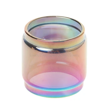 

Transparent Rainbow Vape Glass Tube Glass Tank Electronic Cigarette Accessories for TFV8 Vaporizer Atomizer O18 19 Dropship