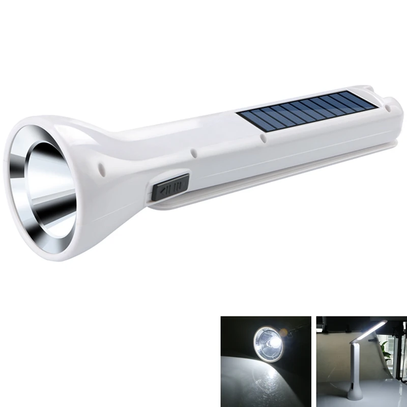 FUNN-Portable 2In1 Multifunctional Charging Foldable Desk Lamp Flashlight Camping Solar Charging/Power Line Charging Led Torch L