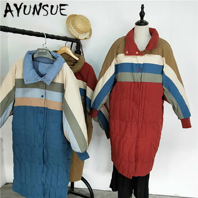 

AYUNSUE Winter Coat Women Down Coat Korean Hooded White Duck Down Jacket Women Parka Puffer Jacket Warm Parka Casaco YY1513