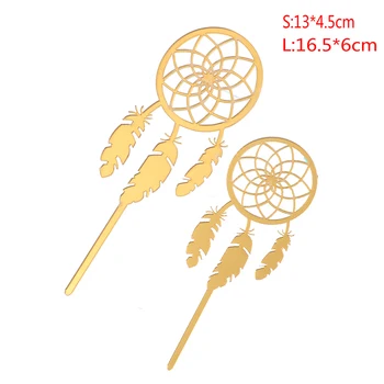 

Holiday Party Dessert Cake Dream Catcher Decoration Golden Acrylic Dream Catcher Series Cake Decoration