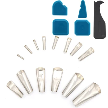 

19pcs/set Silicone Caulking Finisher Sealant Nozzle Kits Glue Remover Scraper Caulking Nozzle Scraper Grout Kit Accessories