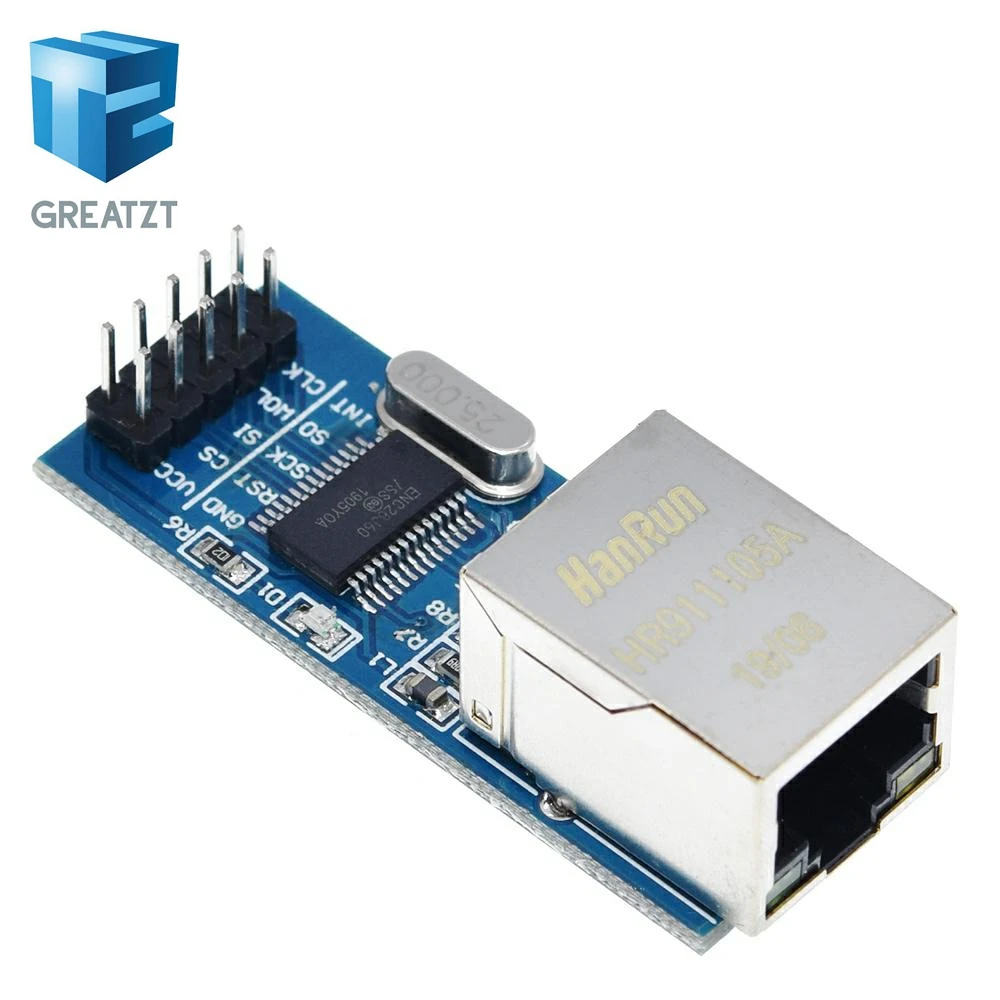 GREATZT ENC28J60/ENC28J60(мини версия) LAN Ethernet сетевой модуль 25 МГц кристалл AVR 51 LPC STM32 3,3 В