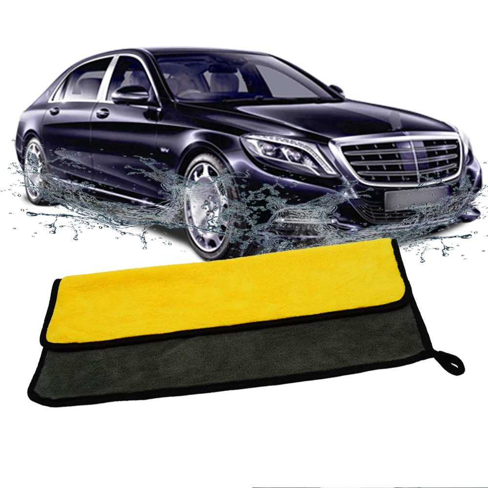Hviero Auto Care Wash Tools 800gsm 45cmx38/30cmx30cm Thick Plush Microfiber Car Cleaning Car Microfibre Wax Polishing Detailing Towels