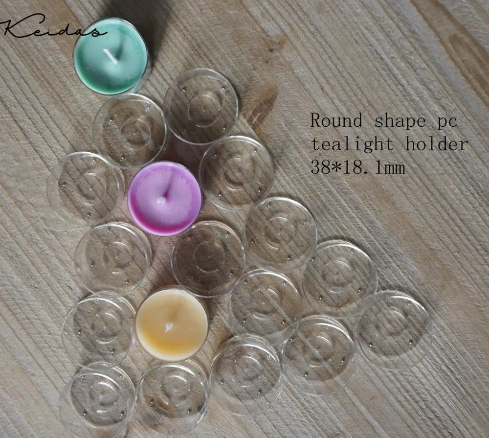 High Transparent Round Shape Plastic Candle Containers for DIY Holiday Celebration Candle Making 20PCS