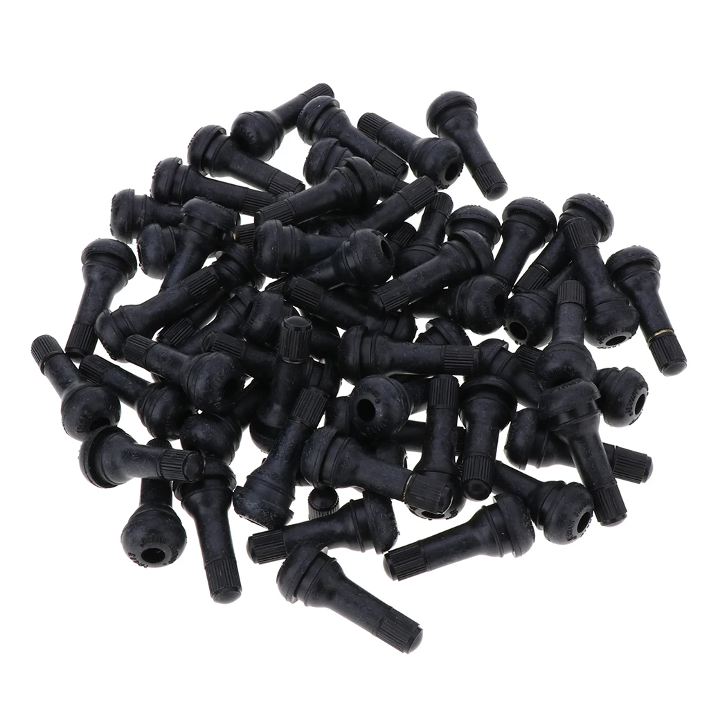 100pcs TR413 Rubber Car Tubeless Vacuum Snap-in Tire Tyre Valve Stem