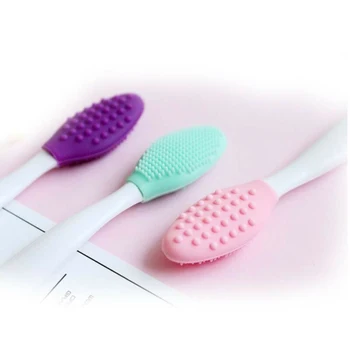 

Dropshipping 2Pcs Silicone Face Cleaner Brush Exfoliating Blackhead Facial Cleaning Tool SMJ