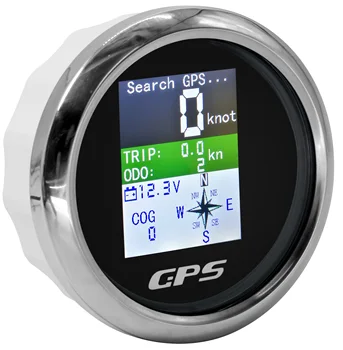 

TFT Screen GPS Speedometer Odometer 85mm Trip COG Voltmeter 9-32V with GPS Antenna Gauge