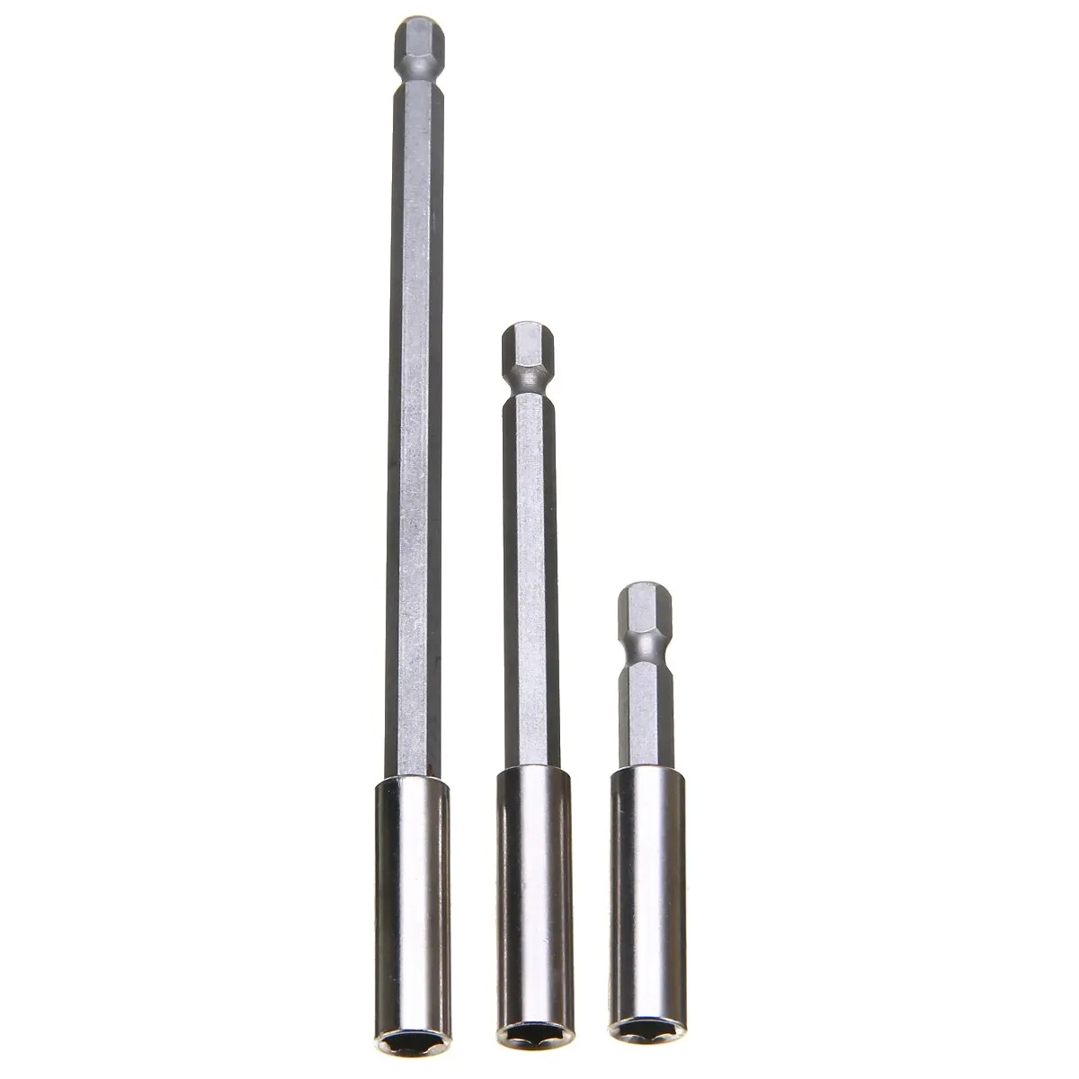 3pcs Magnetic Screwdriver Bit Holder Set Hex Extension Rod Quick Change Tools 60/100/150mm