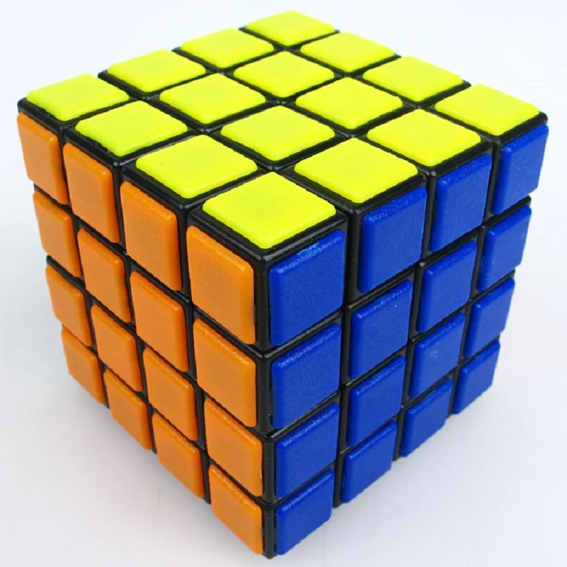 LanLan 4x4x4 magic cube Stickerless neo Профессиональный Кубик Рубика от Скорость головоломки Развивающие игрушки для детей - Цвет: black