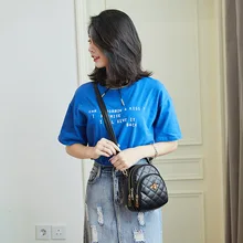 Amoy напечатанные кожаные товары ромбовидная женская сумка мини-сумка женская новая стильная ручная сумка через плечо сумка для мобильного телефона маленькая сумка