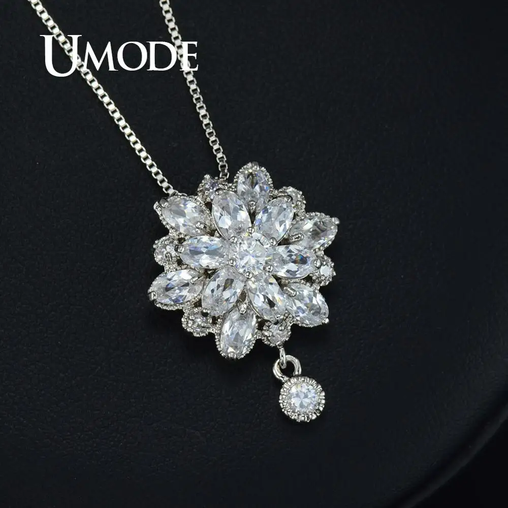 Umode принцесса маркиза вырезать CZ ювелирные изделия ожерелье UN0013|jewelry necklace|pendant