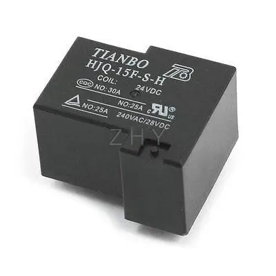 

HJQ-15F-S-H-24VDC DC 24V 5-Pin SPDT 1NO 1NC PCB Mounting Coil Power Relay