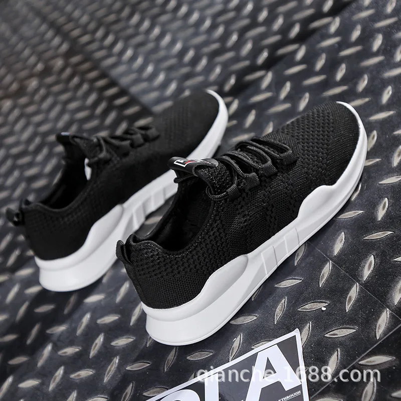 

2019 Spring New Style Mesh Athletic Shoes Women's Korean-style Low Top Students Running Shoes Women's Breathable Fly Woven WOMEN