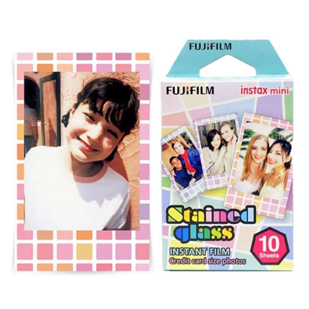 Cartoon Instant Paper Film For Fuji Instax Mini 8 9 70 7s 50s Stained Glass High Quality
