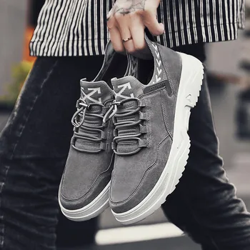 

Autumn New Men Casual Shoes Wear-Resistant Versatile Trend Sports Shoes Youth Tide Casual Mesh Breathable Black Cloth Shoes Male