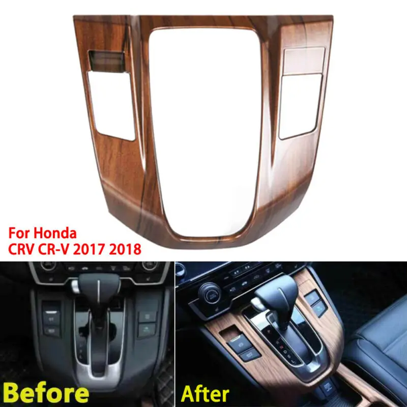 Крышка рамы для центральной консоли 1 шт. для Honda CRV CR-V- воротники переключения передач персиковое дерево зерна углеродного волокна