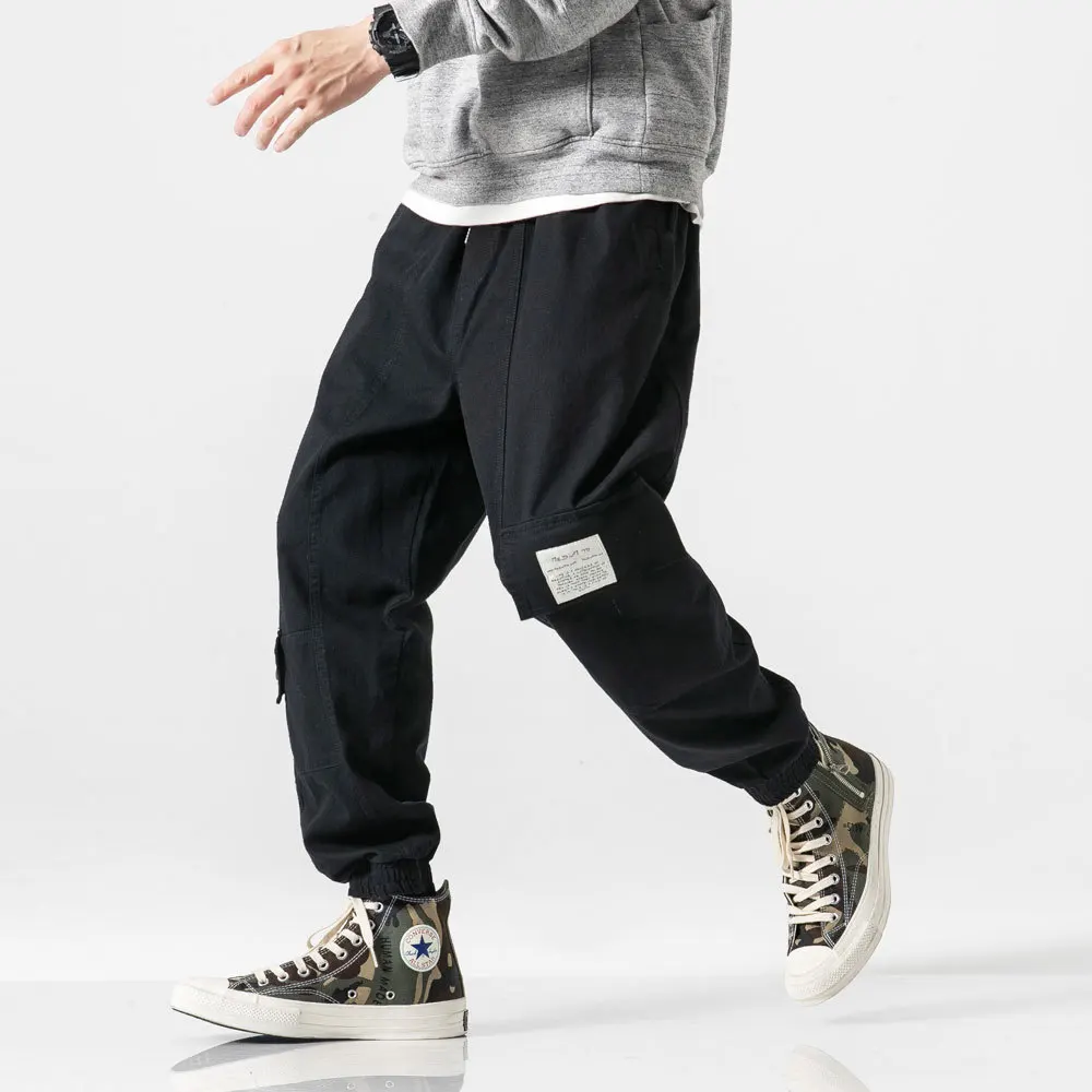 

Northern Boundary Men'S Wear Shu 2019 Men New Style Casual Pants Autumn And Winter Long Pants Men's Applique Loose-Fit Beam Leg