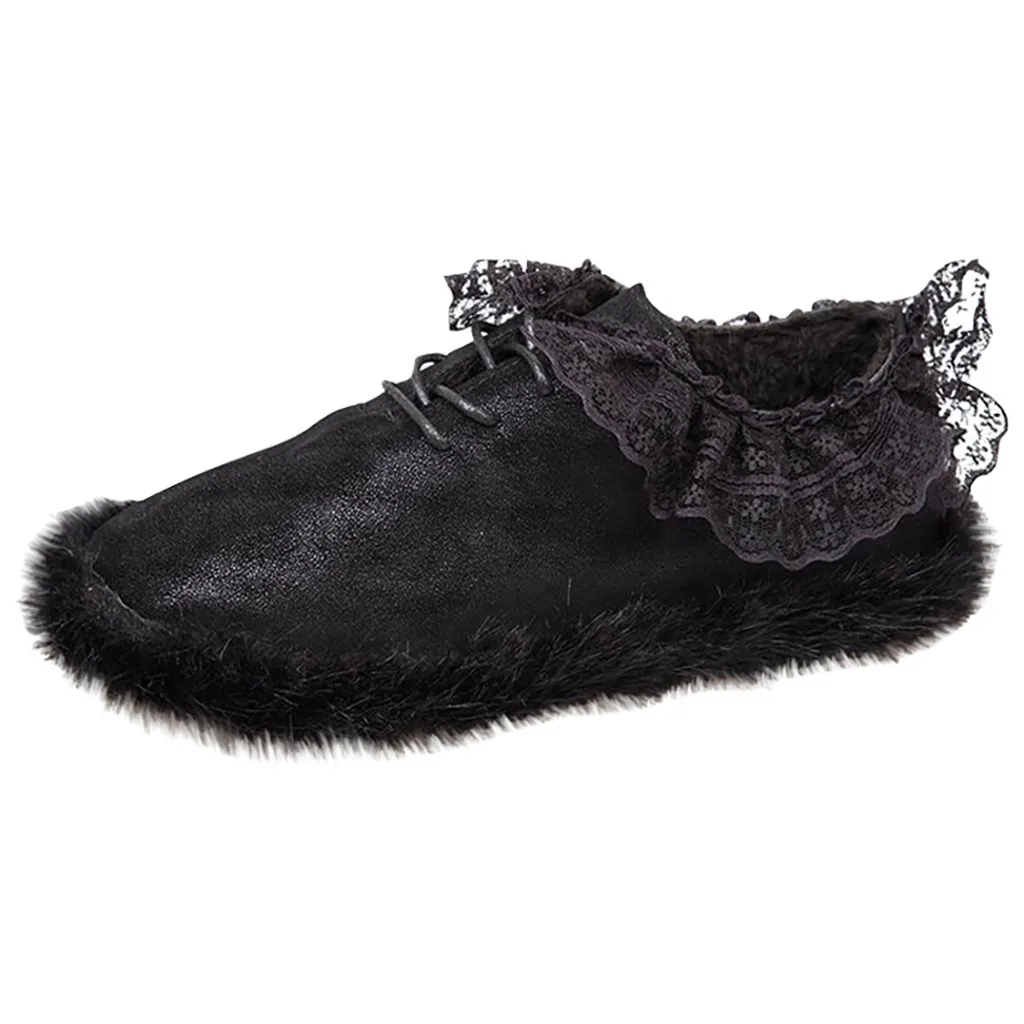 Новые модные женские ботинки на плоской подошве с круглым носком однотонная