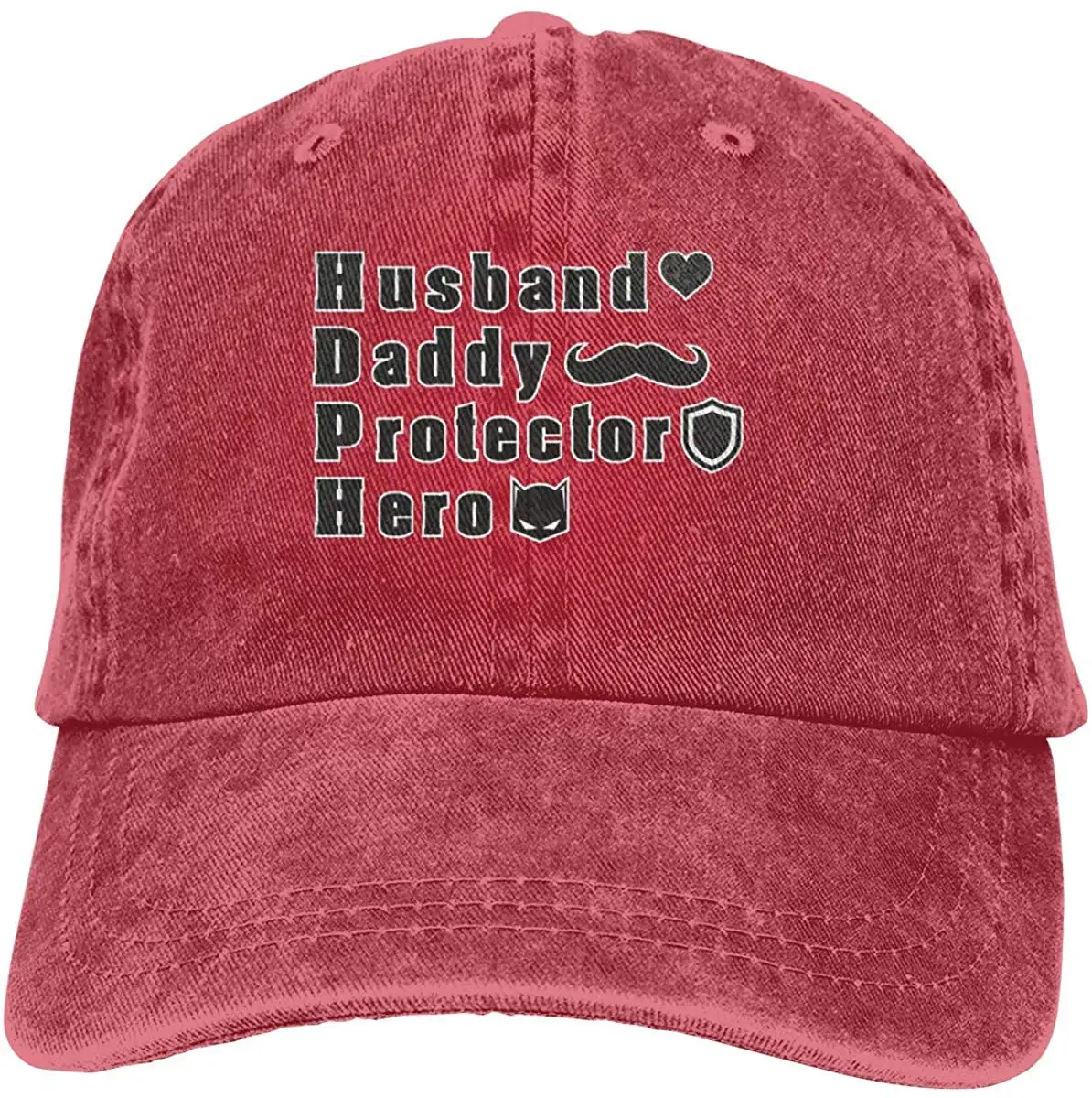 Husband Daddy Protector Hero Denim Cotton Fabric Adjustable Hat