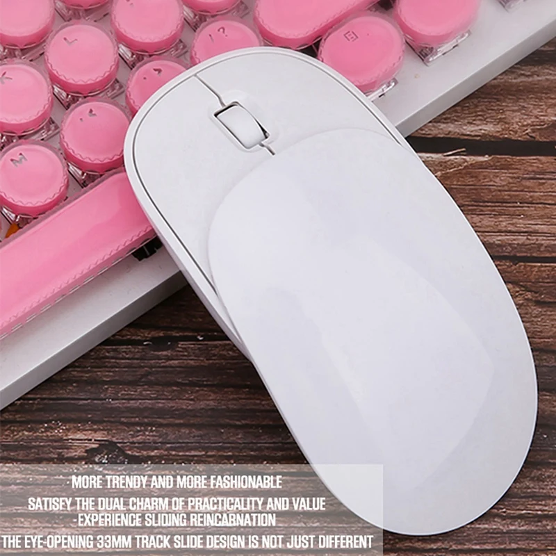 Wireless Rechargeable Mouse Ultra-Thin Design Notebook Business Office Accessories Slider Optical Gaming Mouse Plastic