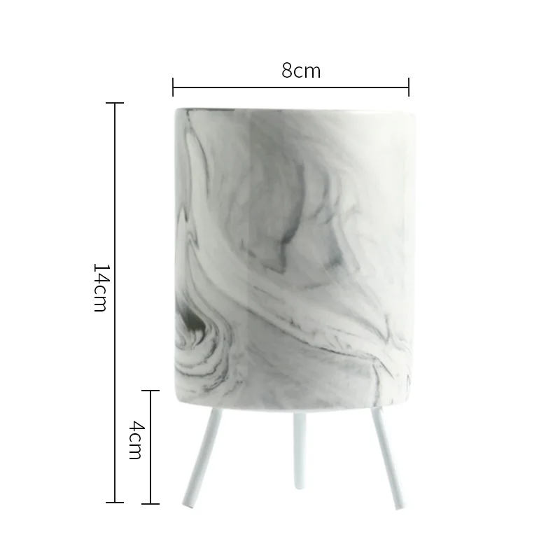 Скандинавский Мраморный Узор Керамические золотистые железные ваза для цветов минимализм горшок для растений дома Свадебные украшения Аксессуары для гостиной - Цвет: White L