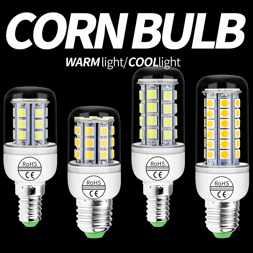 

CanLing Corn Light E14 Led 220V Super Bright 5050 SMD Bombillas LED E27 Lamp Bulb 240V Ampoule Decoration for Indoor Lighting