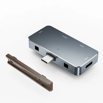 

Type-C 4 in 1 Docking compatible with Nintendo Switch USB3.0 HDMI 4K and Type-c PD 3.5 Audio
