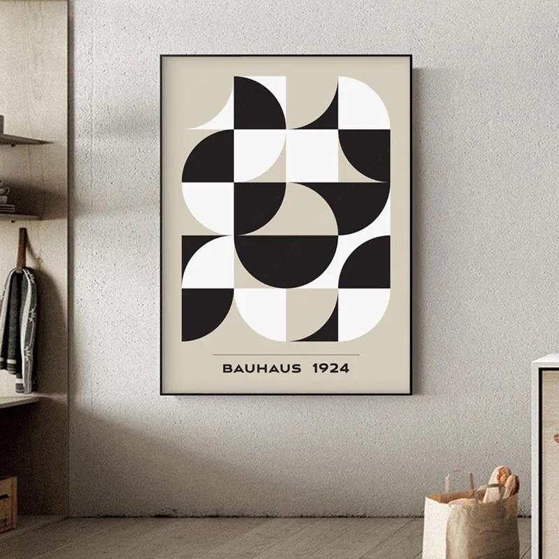 Wall Art Decor Mid Century Modern Abstract Geometric Art Print