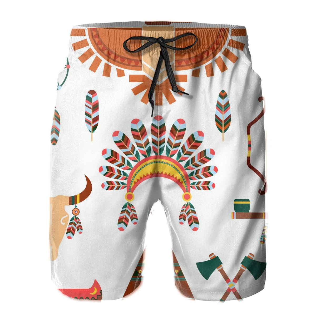 Pantalones cortos baño para hombre, Bañador con estampado de Azteca Maya, secado rápido, para playa y verano|Pantalones cortos de surf| - AliExpress
