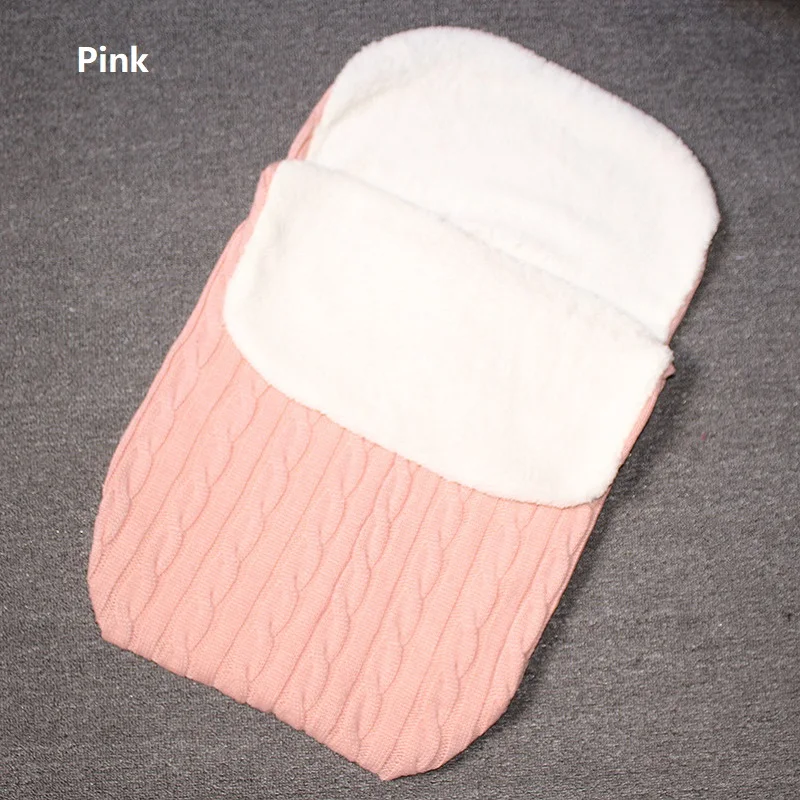 Детский зимний хлопковый спальный конверт, детский спальный мешок, чехол для коляски, вязаные спальные мешки для новорожденных детей, вязаное одеяло
