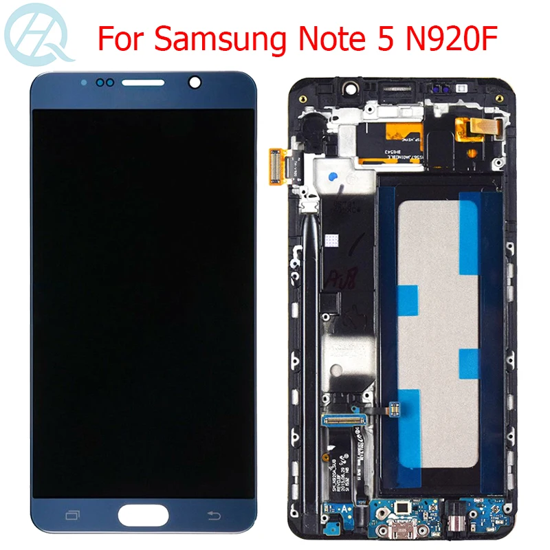 

Original Super AMOLED For Samsung Galaxy Note 5 LCD With Frame Display 5.7" Note 5 N920F N920A N920T N920V Display Touch Screen