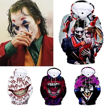 

Pennywise 3D HAHA Joker Hoodies Sweatshirt Men and Women Pullover Hoodie Sudadera Hombre Casual Brand Streetwear Jacket Clothes