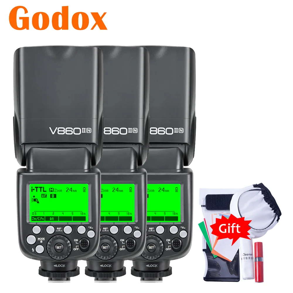 Godox V860iin Ttl Hss 24.g 1/8000 Camera Flash Speedlite Gn60 For