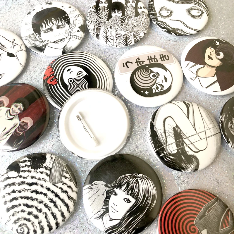 Ужасный Пикассо Стиль Pin Vortex Uzumaki Junji Ito Tomie ужас Goru Eyeball Манга Аниме Япония японская эмалированная булавка значок