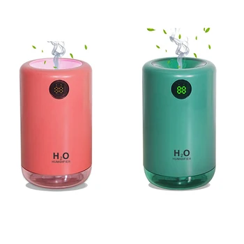 

Portable Mini Humidifier 500Ml Personal Humidifier,2000MAh Battery with Digital Display Cool Mist Humidifier