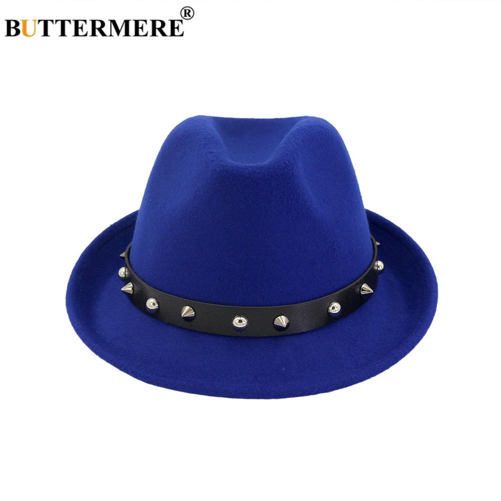 blue felt top hat