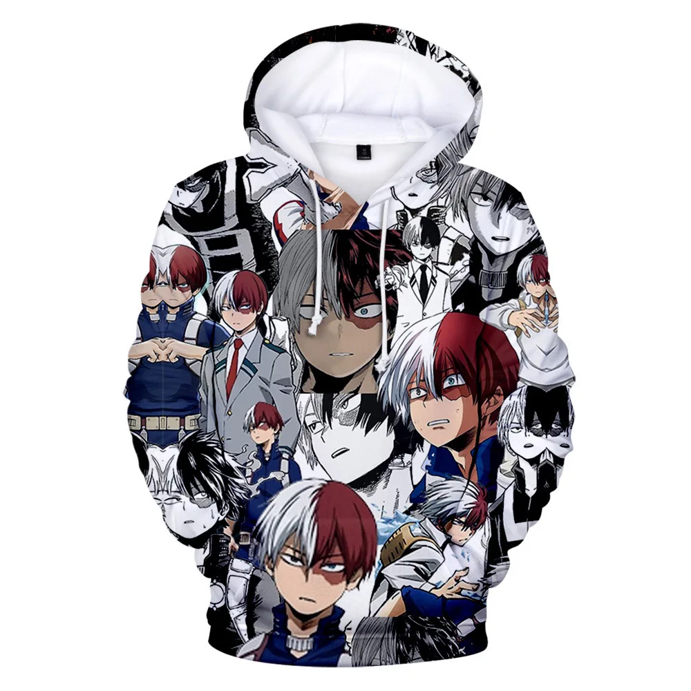 Sudadera con capucha de My Hero Academia para hombre y mujer, ropa deportiva Unisex con estampado de Anime de Todoroki, Himiko Toga, Boku No Hero Academia de Izuku Midoriya