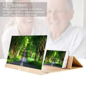 

KISSCASE Phone Stand Holder 3D Screen Amplifier Magnifier Enlarge Video For iPhone Samsung Folding Curved Amplifying Projector