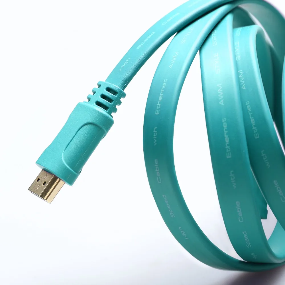 Плоский HDMI кабель 1 4 2 0 V бескислородная медь 4K * 2K 3D изображение шнур Ультра HD 3840*2160