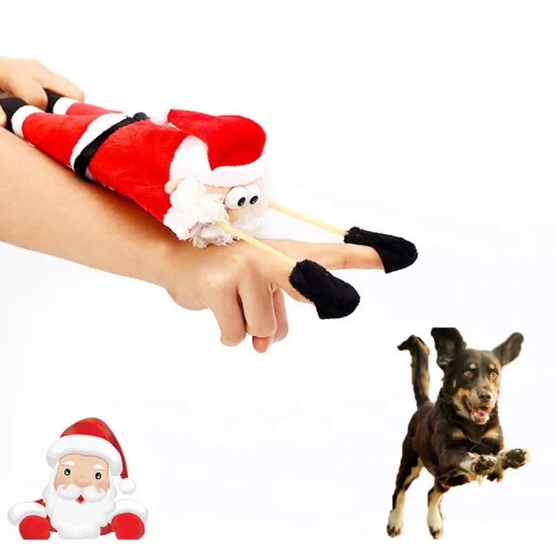 

Christmas Santa Claus Pet Interaction Toy Catapult Design Plush Toy Pet Supplies