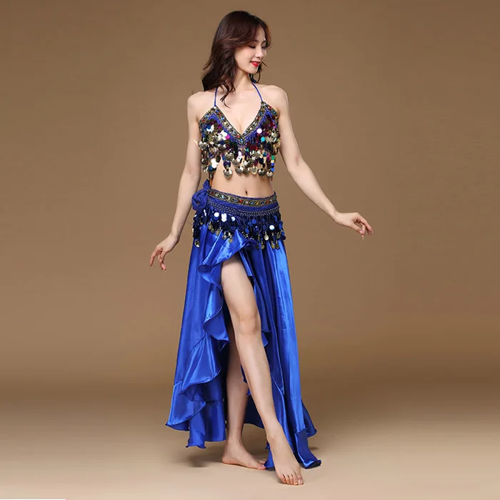 Women Belly Dance Performance Dancewear Professional 2pcs Outfit