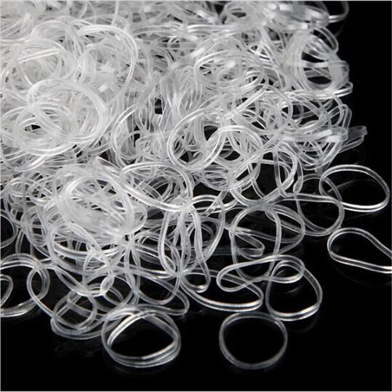 1000PCS  Girl Disposable Rubber Band Hair Rope Elastic Hair Ring Scrunchies 