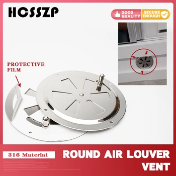 

Louvered Ventilator 5 inch Marine Boat 316 Stainless Steel RV Round Air Louver Vent & Side Knob Opening Grille Cover Ventilation